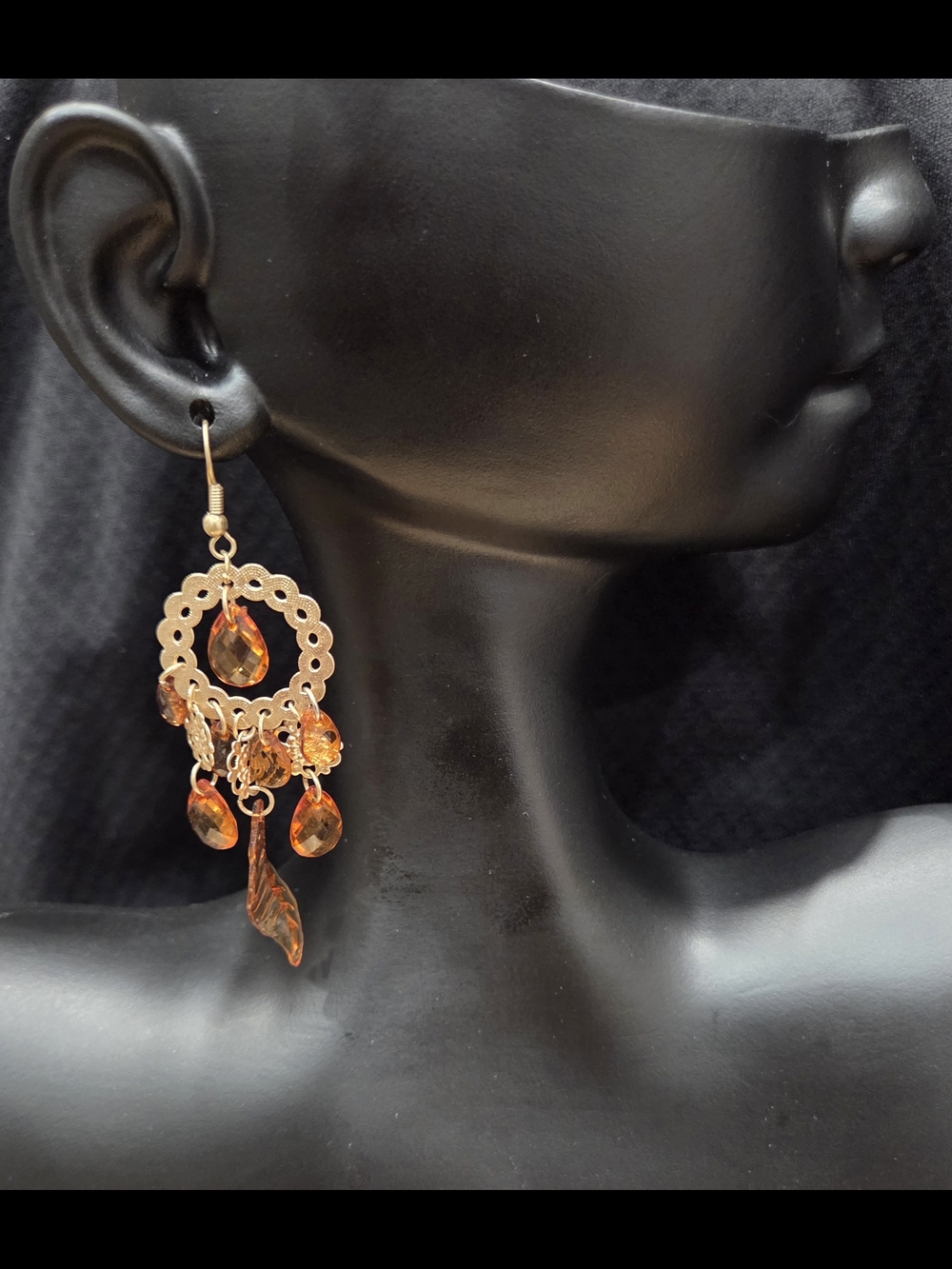 Amber Crystal Dangle Earrings – Women Jewelry